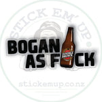 Bogan as Fuck Vinyl Bumper Sticker