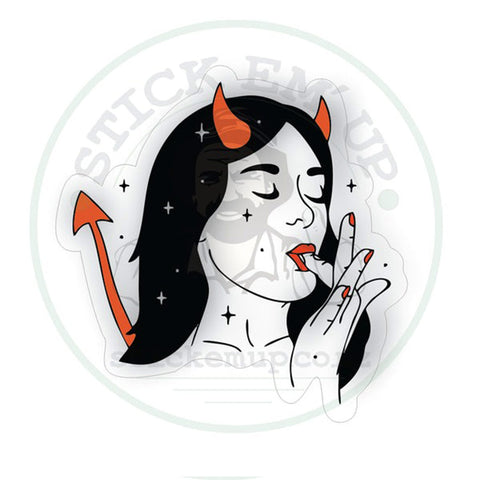 Devil Girl Vinyl Sticker