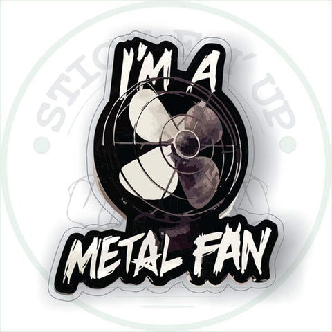Metal Fan Vinyl Bumper Sticker