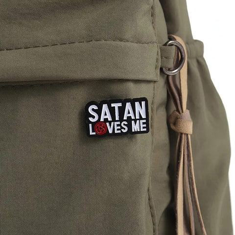 Satan Loves Me Enamel Pin 2