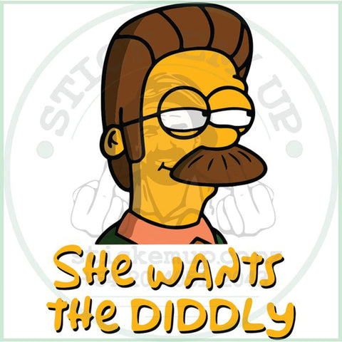She Wants The Diddly Vinyl Sticker