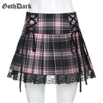 Grunge Pleated Plaid Mini Skirt