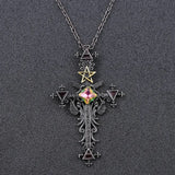 Vintage Gothic Cross Statement Necklace