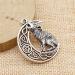 Vintage Viking Wolf Charm Necklace