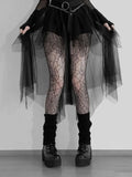 Gothic Black Mesh Skirt
