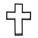 Black Crucifix Shelving Display