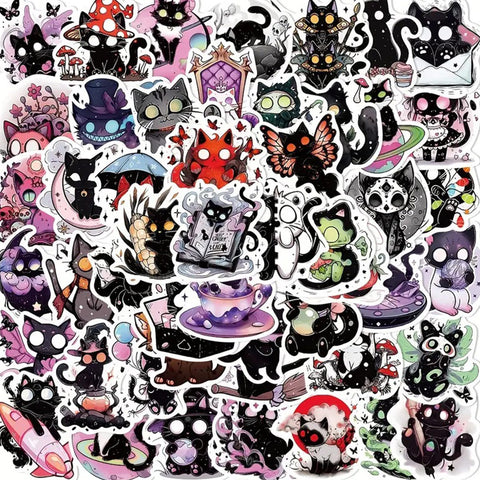 Gothi-Cat Sticker Set