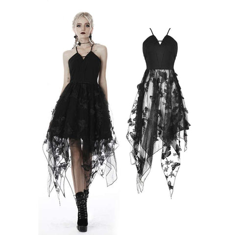 Gothic Butterfly Strap Dress