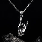 Skull Metal Hand Necklace