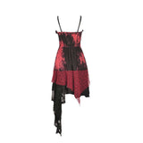 Punk Rock Net Dye Strap Dress