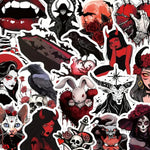 Red Horror Gothic Stickers