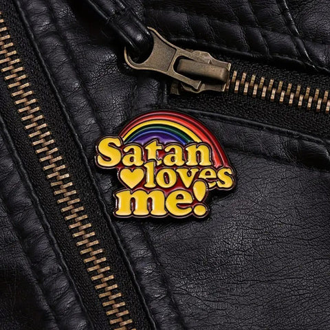 Satan Loves Me Enamel Pin