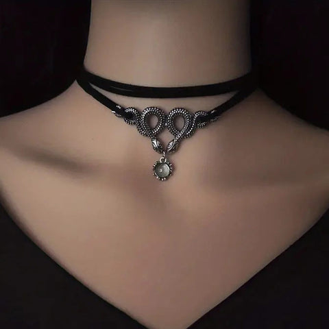 Snake Heart Necklace