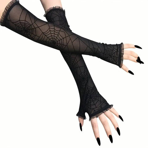 Spiderweb Mesh Gloves