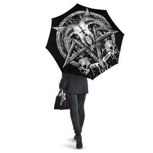 Brutal Baphomet Umbrella - White