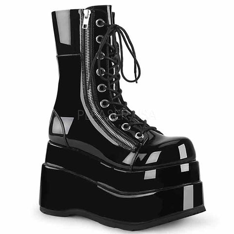 Bear-265 Platform Boots - Shiny Black