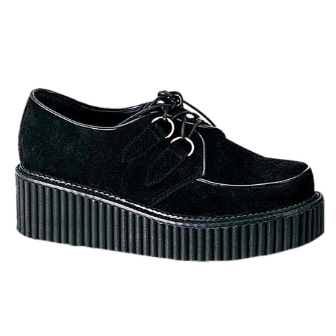 Creeper-101 Platform Shoes - Black Suede