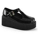 Creeper-214 Platform Shoes - Shiny Black