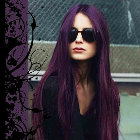 Deep Purple Hair Colour