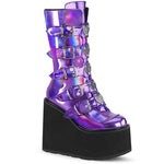 Swing-230 Platform Boots - Purple Holographic