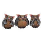 Three Wise Bats Figurine Set