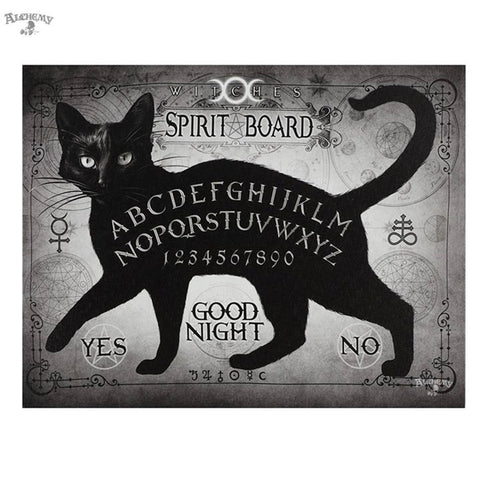 Black Cat Spirit Board Canvas Plaque