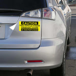 Caution Bumper Sticker