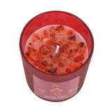 Fire Element Juniper Berry Crystal Chip Candle