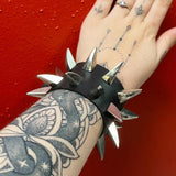 Clawed Up Leather Bracelet