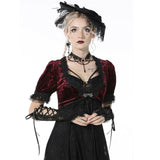 Gothic Red Wine Velvet Bolero