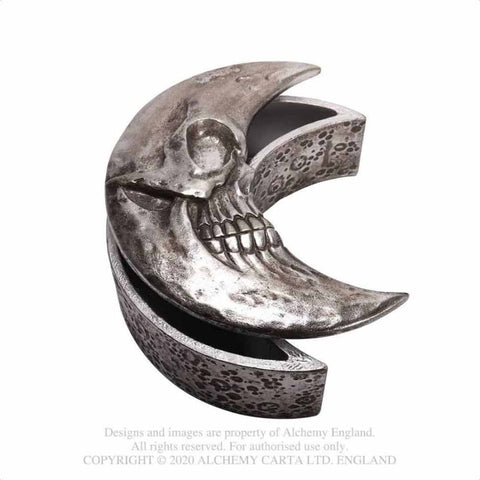 Skull Moon Trinket Box - Silver