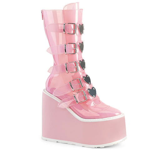 Swing-230 Platform Boots - Baby Pink TPU